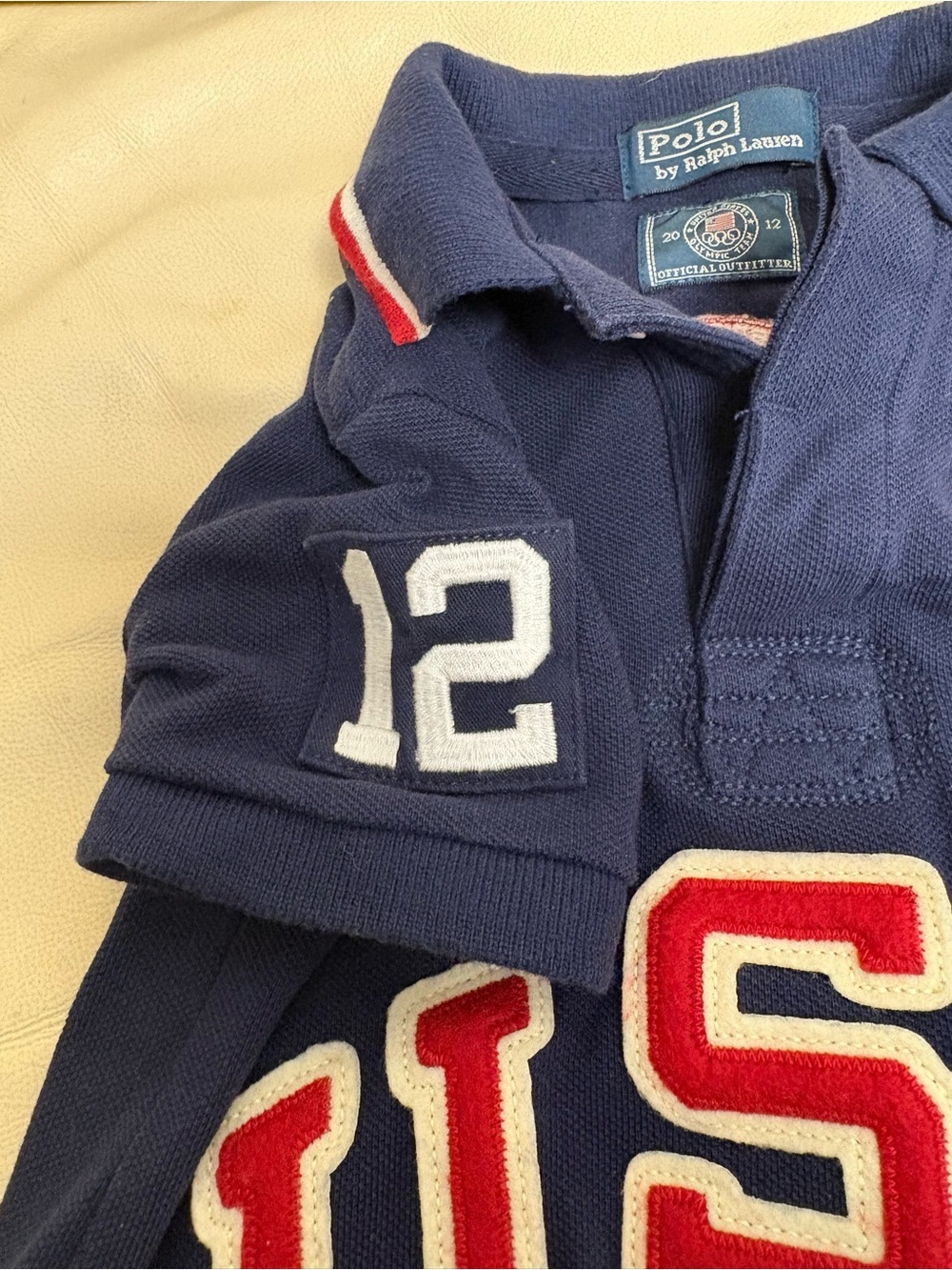 POLO RALPH LAUREN sz 3T 2012 Olympics USA Navy Mesh Polo Shirt Short Sleeve - Picture 4 of 10